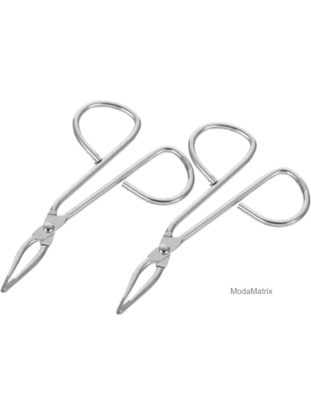 Stainless Steel Eyebrow Tweezers Scissor Set Slant Tip Precision Hair Grooming